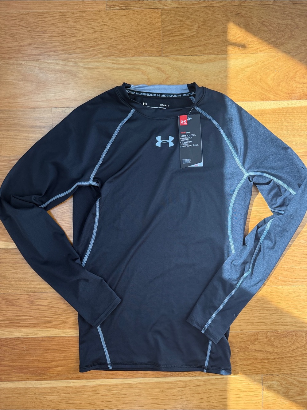 Under Armour Men's Black Long-Sleeve Compression Performance Heatgear Shirt